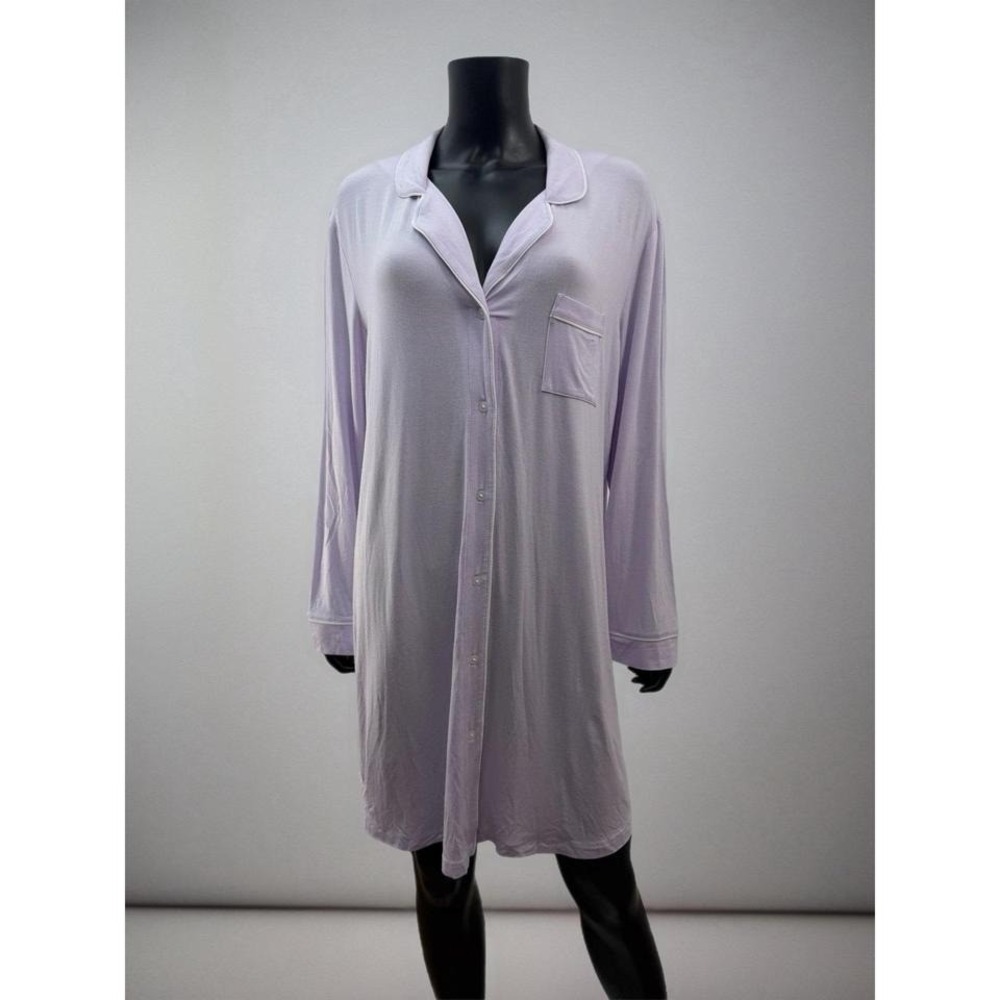 Maison Jules‎ Lavender Sleep Shirt Nightgown Button Front Women XL